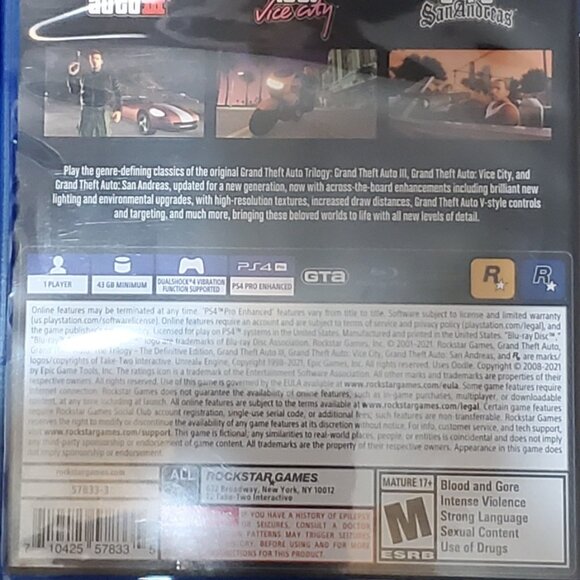 LIKE NEW: PS4 GRAND THEFT AUTO - THE TRILOGY - Picture 2 of 2